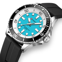 Curren 8448 Silver-Blue-Black