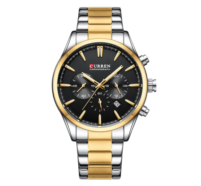 Curren 8446 Silver-Gold-Black