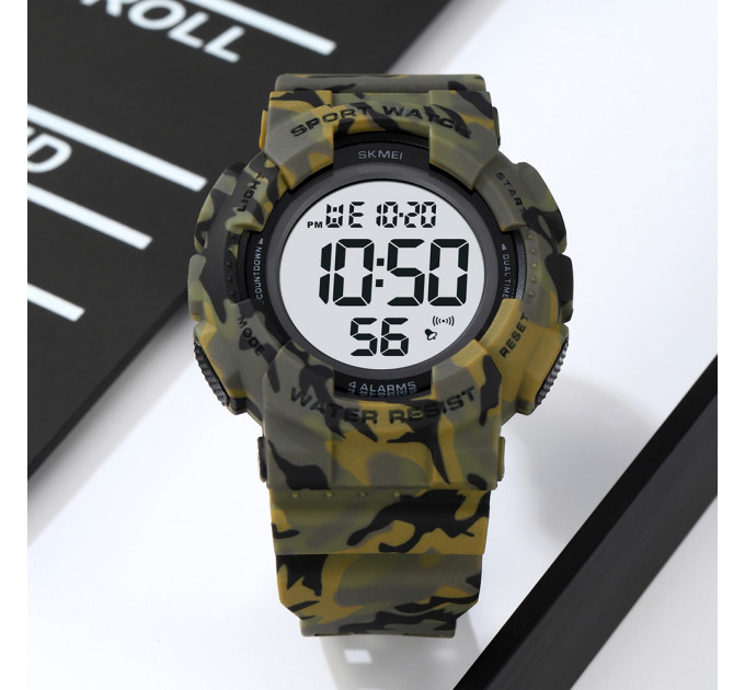Skmei 2081CMGNWT Camo Green-White STOPPED