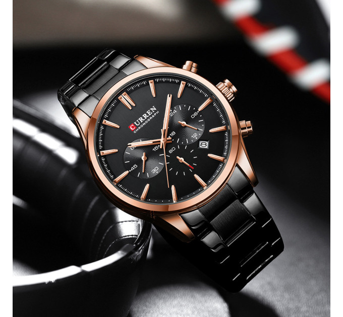 Curren 8446 Rose Gold-Black