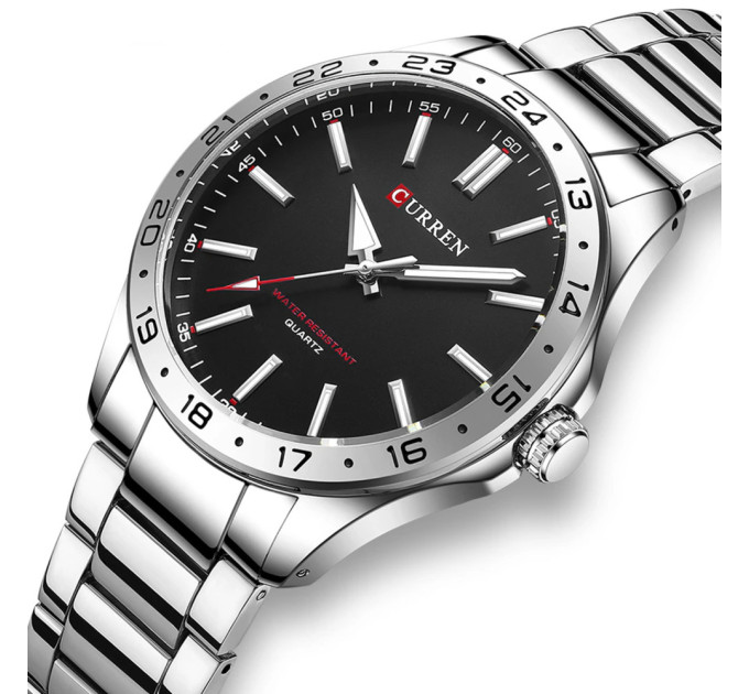 Curren 8452 Silver-Black