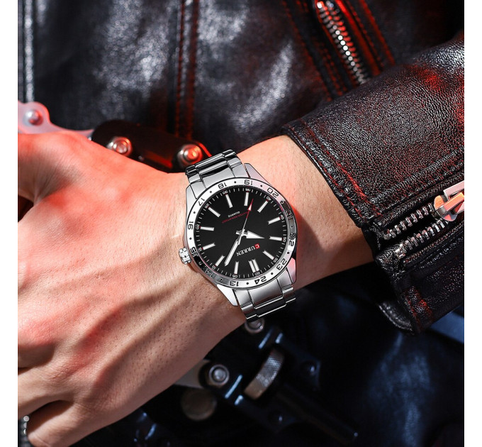 Curren 8452 Silver-Black