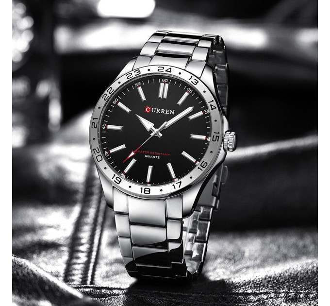 Curren 8452 Silver-Black