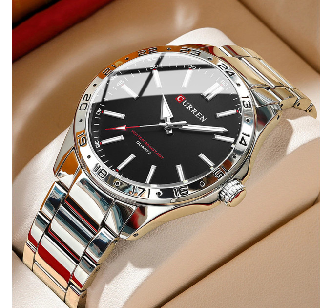 Curren 8452 Silver-Black