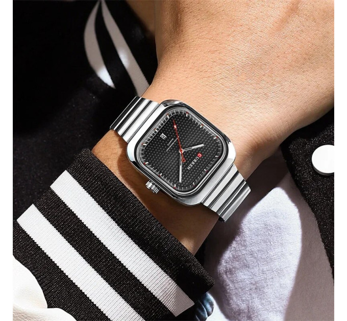 Curren 8460 Silver-Black