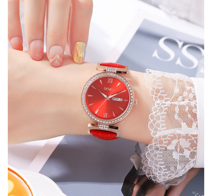 Skmei 2090RGRD Rose Gold-Red