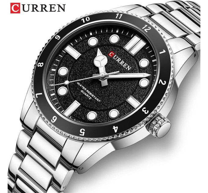 Curren 8450 Silver-Black
