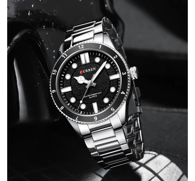 Curren 8450 Silver-Black