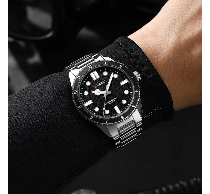Curren 8450 Silver-Black