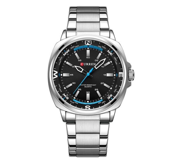 Curren 8455 Silver-Black