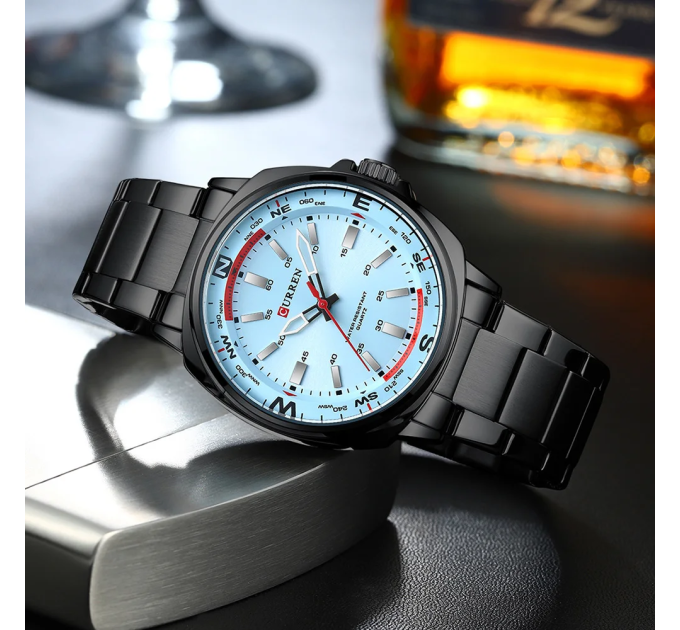 Curren 8455 Black-Blue