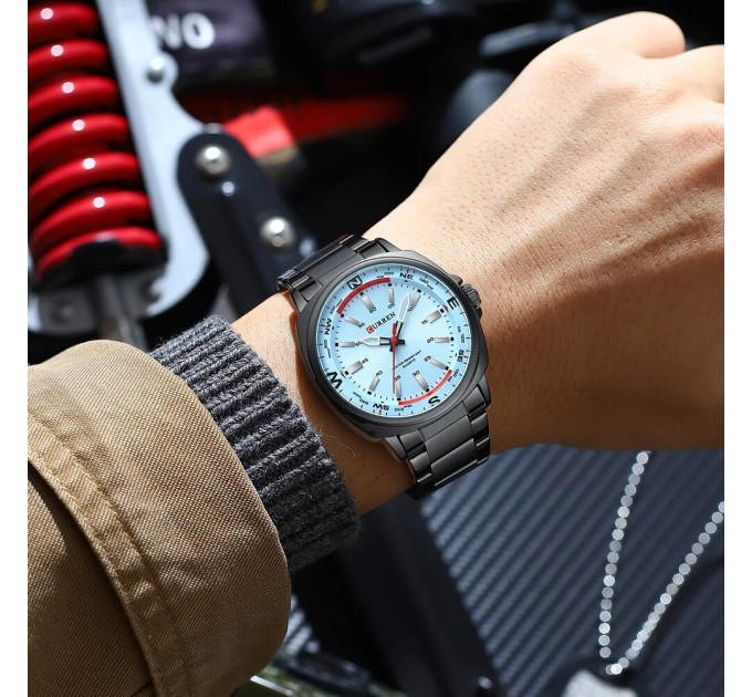 Curren 8455 Black-Blue
