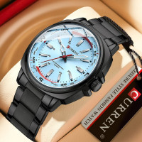 Curren 8455 Black-Blue