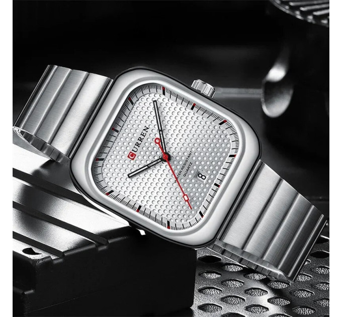 Curren 8460 Silver-Silver