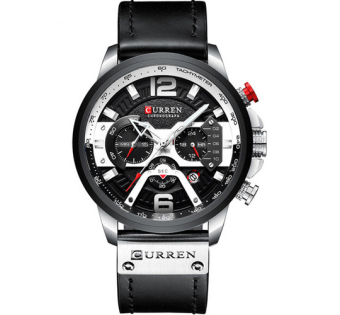 Curren 8329 Black-Silver