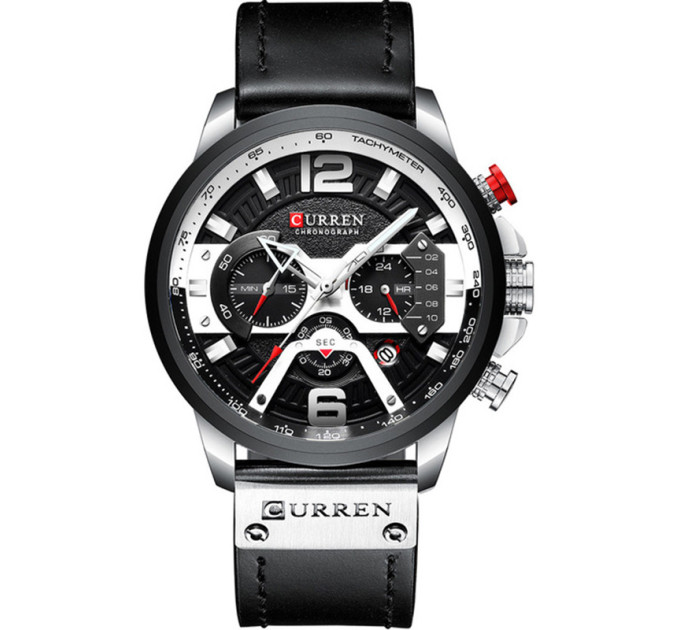 Curren 8329 Black-Silver