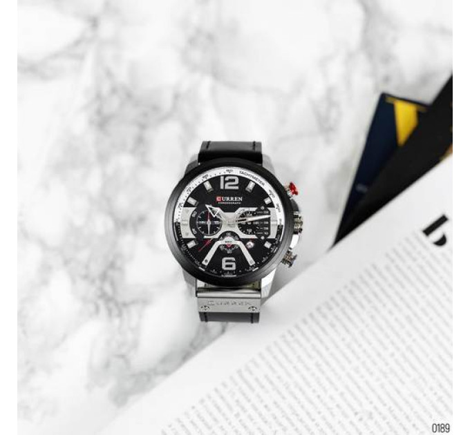 Curren 8329 Black-Silver