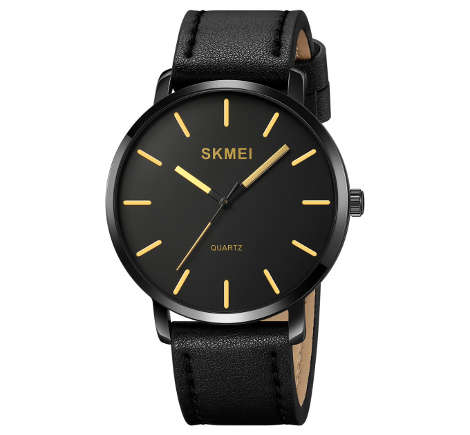 Skmei 1984LGD Gold-leather belt