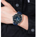 Skmei 9232LSIBU Silver-Blue-Leather Strap