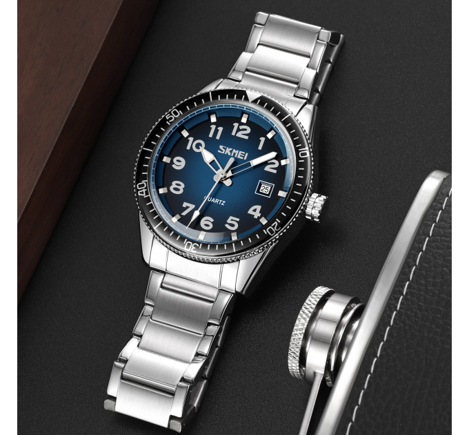 Skmei 9232SSIBU Silver/blue-steel strap