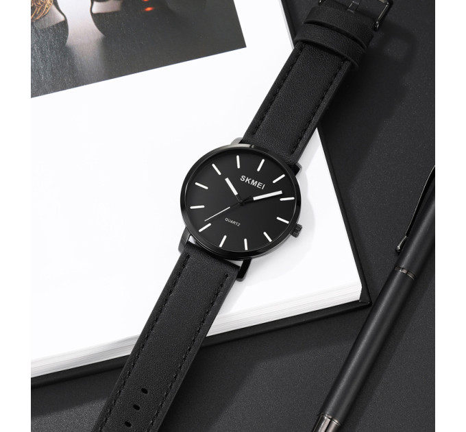 Skmei 1984LBK Black-leather belt