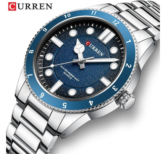 Curren 8450 Silver-Blue