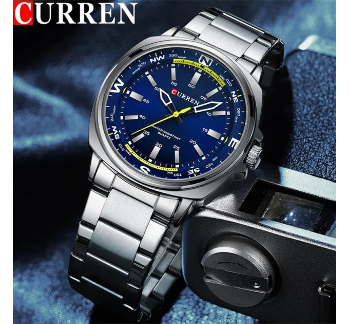 Curren 8455 Silver-Blue