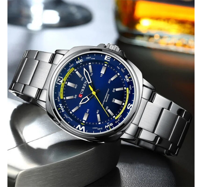 Curren 8455 Silver-Blue