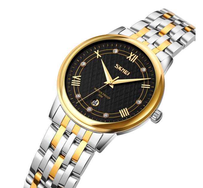 Skmei 9272TGDBK-S Gold/Silver-Black Lady