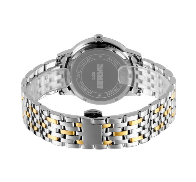 Skmei 9272TGDBK-S Gold/Silver-Black Lady