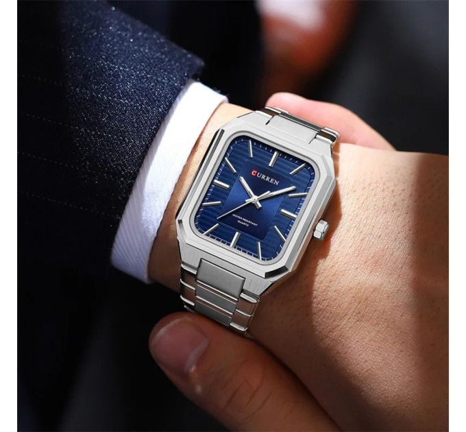Curren 8457 Silver-Blue