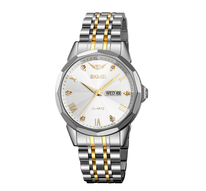 Skmei 2291TGDWT Silver-Gold-White