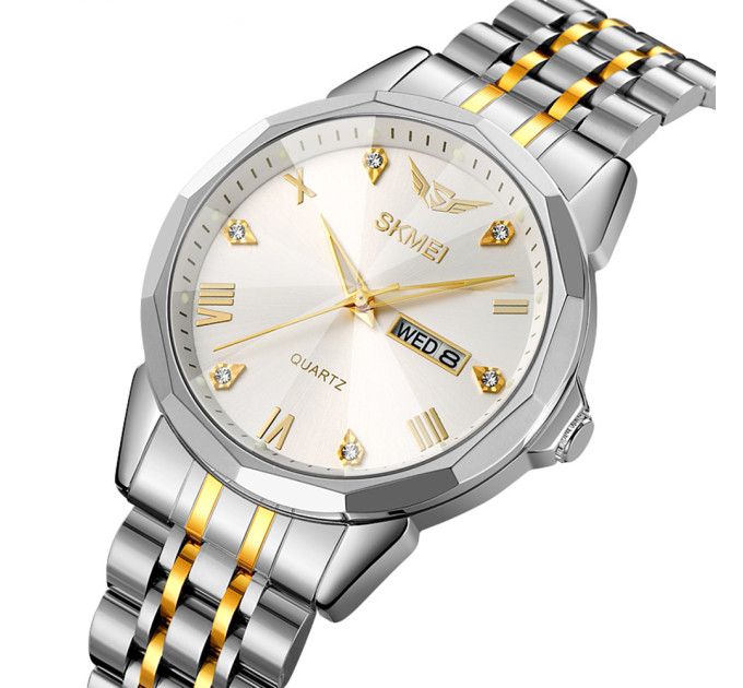 Skmei 2291TGDWT Silver-Gold-White