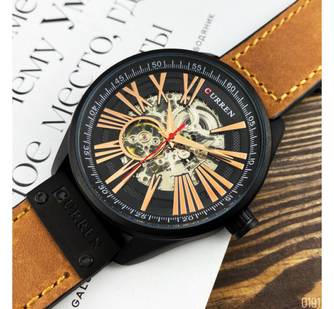 Curren 8299 Black-Gold-Brown