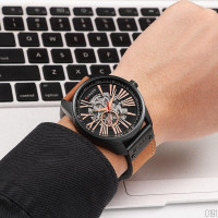 Curren 8299 Black-Gold-Brown