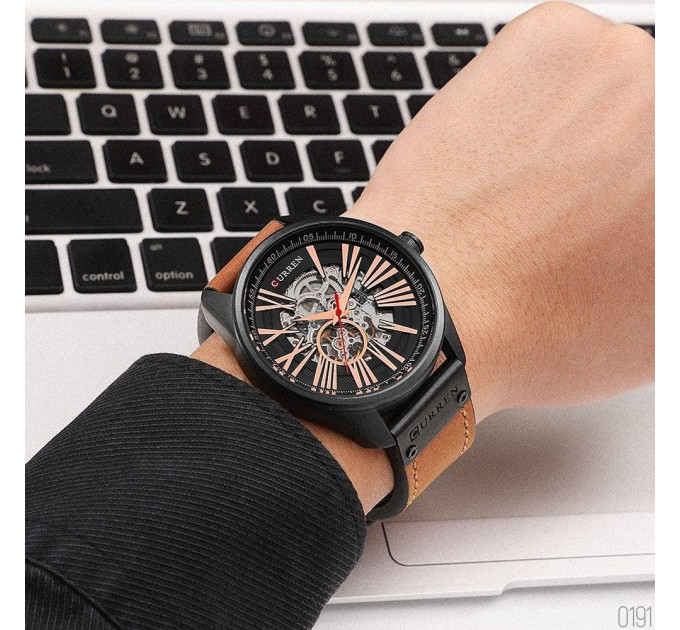 Curren 8299 Black-Gold-Brown