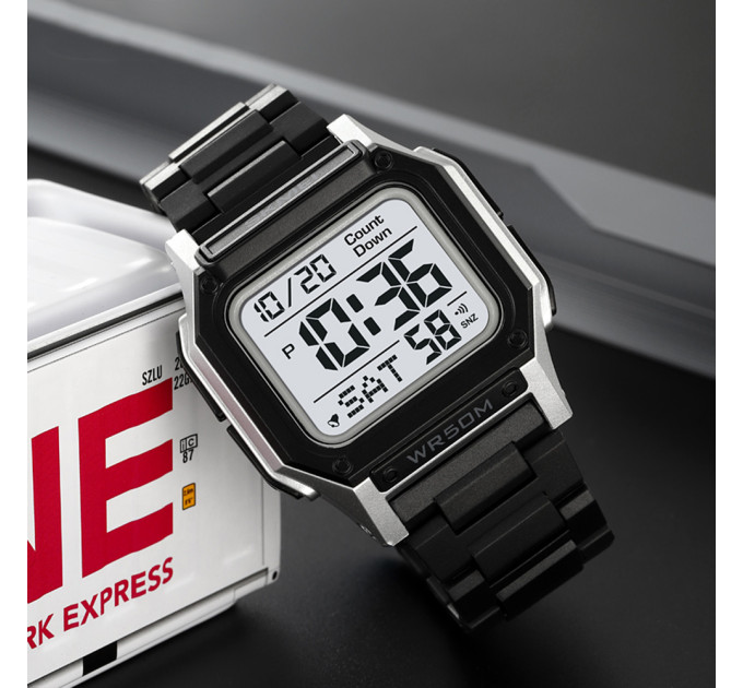 Skmei 2264BKSIWT Black-Silver-White