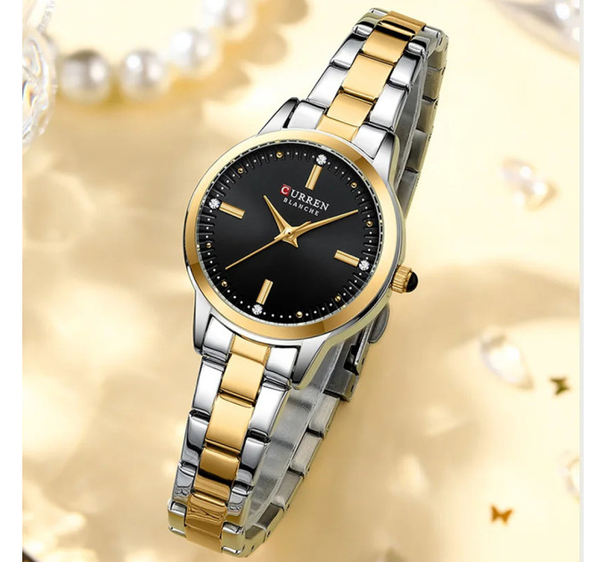 Curren 9094 Silver-Gold-Black