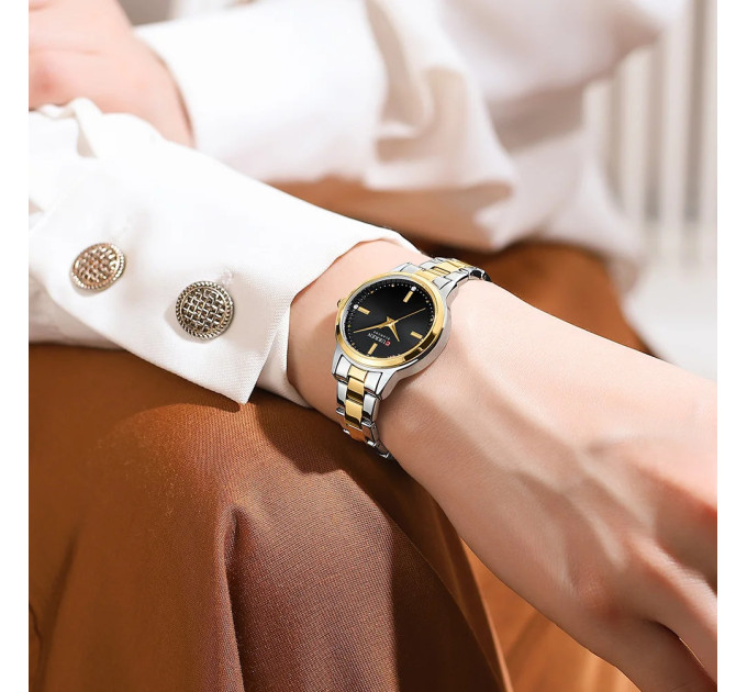 Curren 9094 Silver-Gold-Black