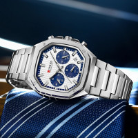 Curren 8459 Silver-White