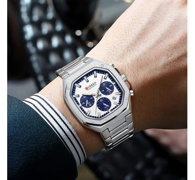 Curren 8459 Silver-White