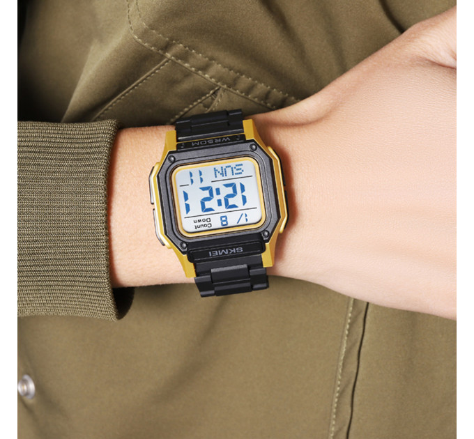 Skmei 2264BKGDWT Black-Gold-White