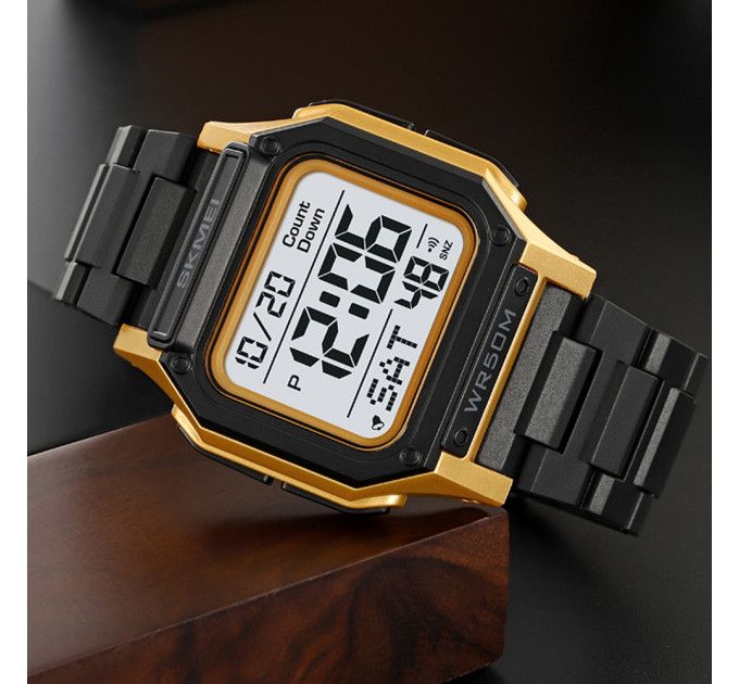 Skmei 2264BKGDWT Black-Gold-White