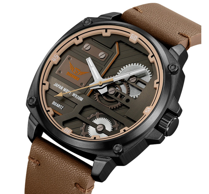 Skmei 2289BKLBN Black-Light Brown