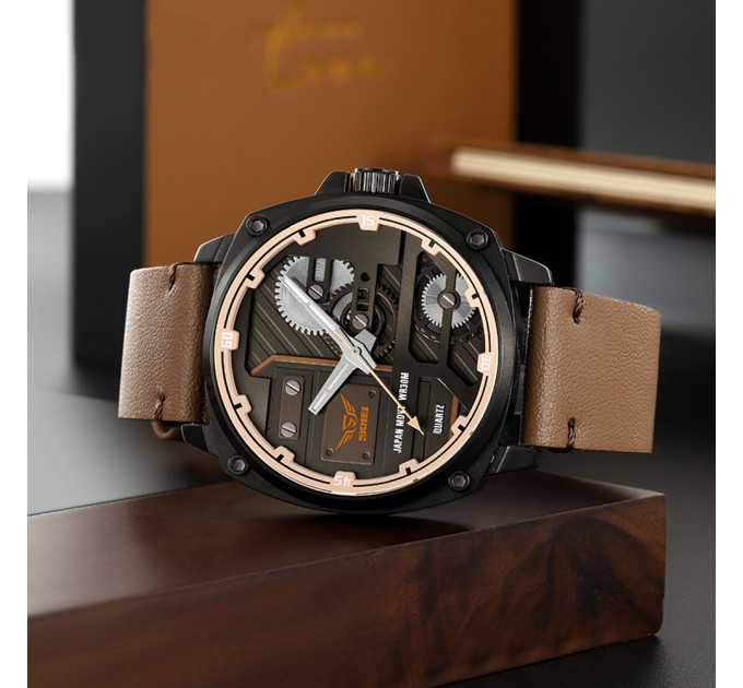 Skmei 2289BKLBN Black-Light Brown