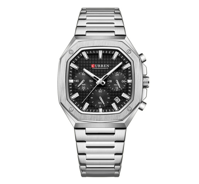 Curren 8459 Silver-Black