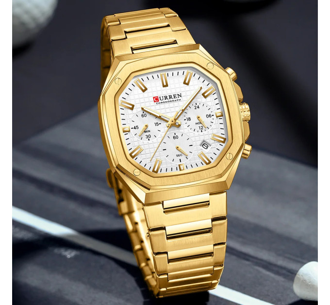 Curren 8459 Gold-White