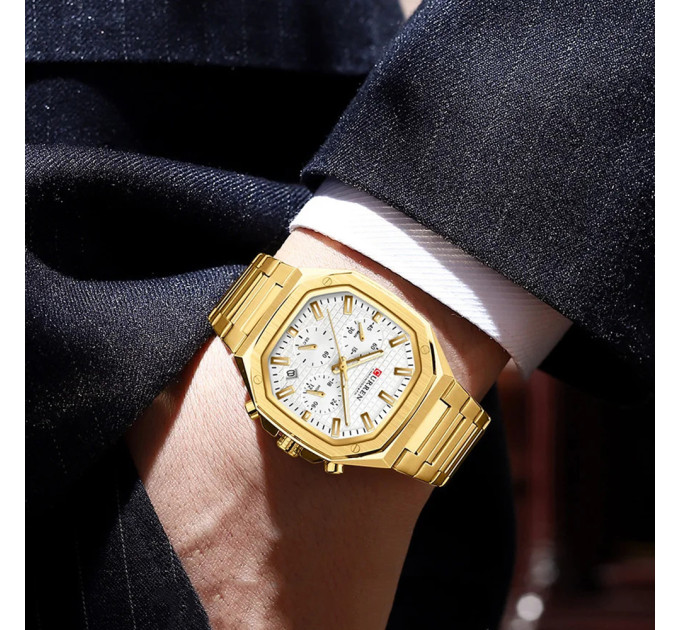 Curren 8459 Gold-White