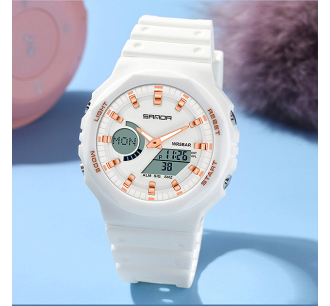 Sanda 6016 White-Rose Gold