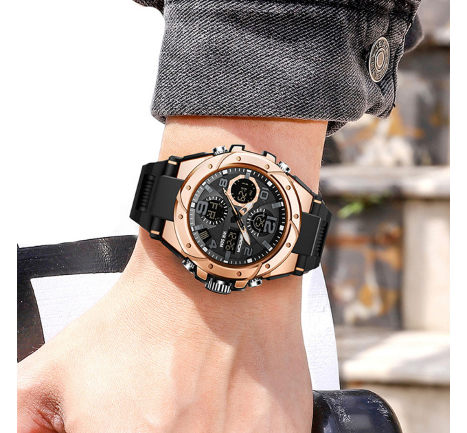 Sanda 6008 Black Rose Gold